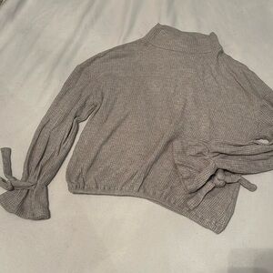 William Rast waffle high neck top